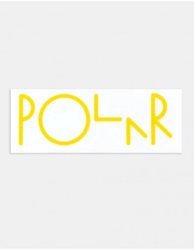 Polar Script Logo Sticker - Yellow