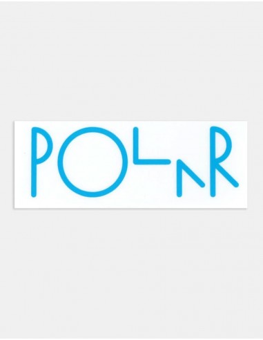 Polar Script Logo Sticker - Blue