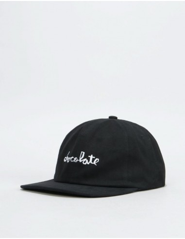 Chocolate Unstructured Chunk 6 Panel Cap - Black