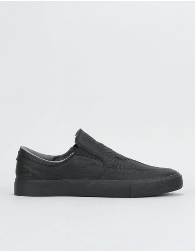 Nike SB Zoom Janoski Slip RM Crafted Skate Shoes - Black/Black-Black