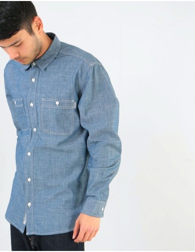 Carhartt WIP L/S Clink Shirt - Blue (Rinsed)