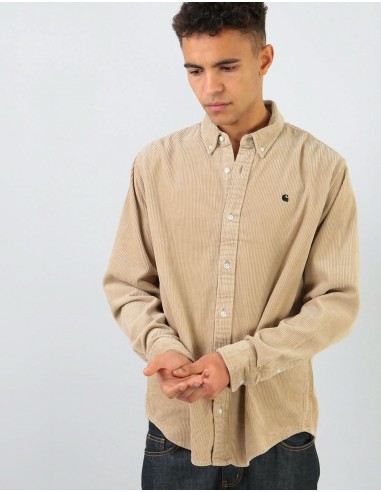 Carhartt WIP L/S Madison Cord Shirt - Wall/Black