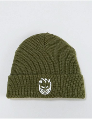 Spitfire Bighead Cuff Beanie - Olive/White