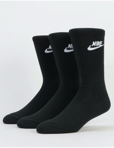 Nike SB Essential Crew Socks 3 Pack - Black/White