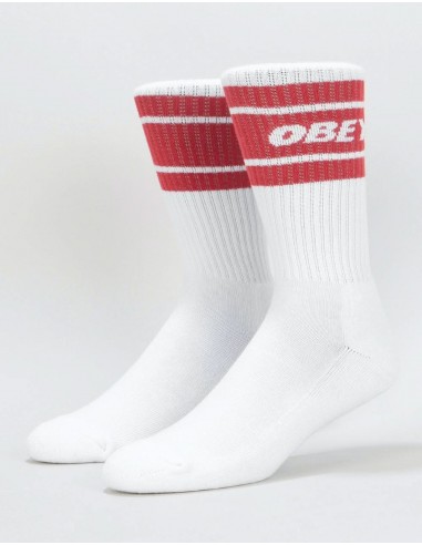 Obey Cooper II Socks - White/Brick