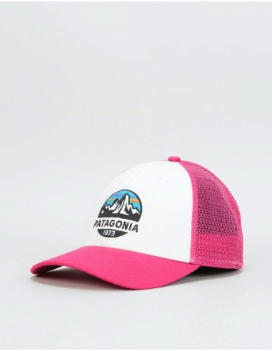 Patagonia Fitz Roy Scope LoPro Trucker Cap - White/Craft Pink