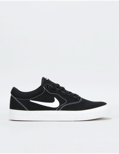 Nike SB Charge Solarsoft Canvas Skate Shoes - Black/White-Black-Gum