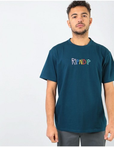 RIPNDIP Embroidered Logo T-Shirt - Navy