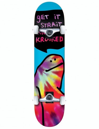 Krooked Shmoo Tie Dye Complete Skateboard - 8"